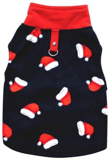 Huisdier Herfst En Winter Twee Benen Kostuum Mode Fleece Vest Met Kerst Hoeden Patronen Voor Honden 11 XL