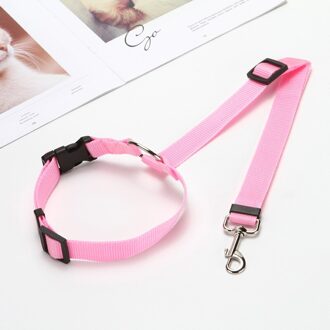 Huisdier Hond Autogordel Verstelbare Lead Leash Harness Voor Kleine Honden Kitten Supplies Pet Accessoires Puppy Seat Lead Leash roze