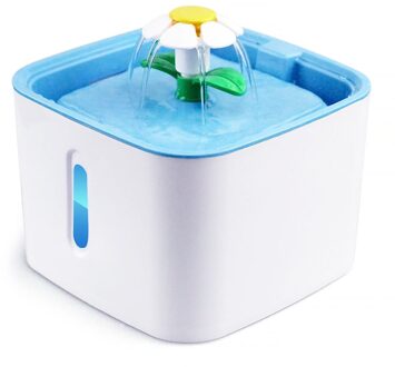 Huisdier Hond Kat Fontein Elektrische Automatische Water Feeder Dispenser Container Led Water Niveau Display Voor Honden Katten Drinken 35-blauw