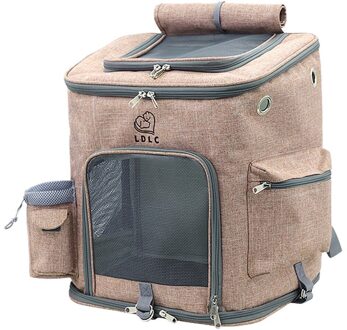 Huisdier Hond Kat Rugzak Outdoor Reizen Kat Carrier Dubbele Schoudertas Pet Puppy Carrier Draagtassen Ademend Draagtas Huisdieren geel