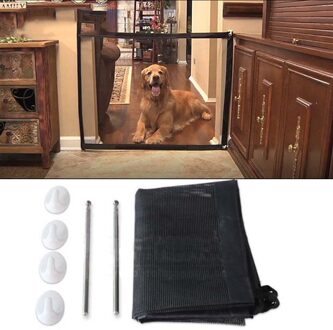 Huisdier Hond Poort Met Deur Huishouden Hond Isolatie Deur Draagbare Vouwen Huisdier Isolatie Hek Hond Barrière Veiligheid Bescherming Hek Netto 180x72cm