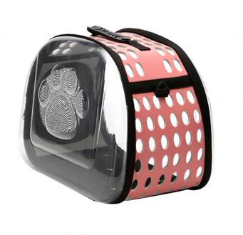 Huisdier Honden Katten Draagbare Opvouwbare Transparante Handtas Carrier Schouder Reistas S roze