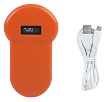 Huisdier Id Reader Dier Chip Digitale Scanner Usb Oplaadbare Handheld Identificatie Algemene Toepassing Voor Kat Hond oranje