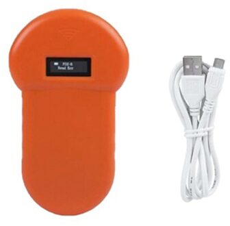 Huisdier Id Reader Dier Chip Digitale Scanner Usb Oplaadbare Handheld Identificatie Algemene Toepassing Voor Kat Hond oranje