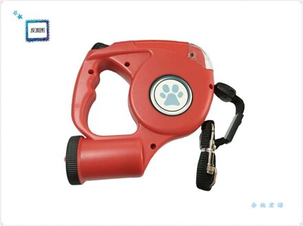 Huisdier Intrekbare Hondenriem Led Flexibele Leash Puppy Cat Automatische Lood Voor Grote Hond Reflecterende Hondenlijn Lead Nylon Met led Licht Rood