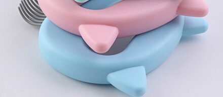 Huisdier Kam Massage Voor Katten 1 blauw 1 roze 2stk