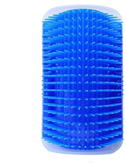 Huisdier Kam Verwijderbare Cat Hoek Groomer Krassen Wrijven Borstel Huisdier Ontharing Massage Trimmen Pet Grooming Schoonmaakproducten Blauw
