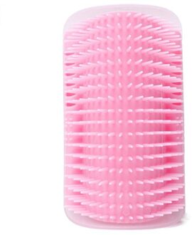 Huisdier Kam Verwijderbare Cat Hoek Groomer Krassen Wrijven Borstel Huisdier Ontharing Massage Trimmen Pet Grooming Schoonmaakproducten Roze