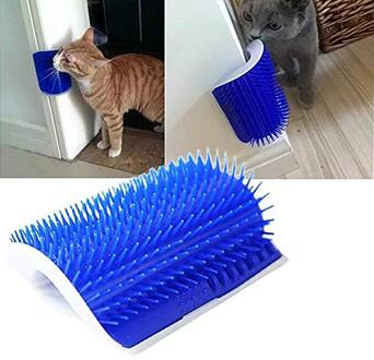 Huisdier Kam Verwijderbare Cat Hoek Krassen Wrijven Borstel Huisdier Ontharing Massage Kam Huisdier Verzorgen Schoonmaakproducten blauw