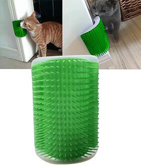 Huisdier Kam Verwijderbare Cat Hoek Krassen Wrijven Borstel Huisdier Ontharing Massage Kam Huisdier Verzorgen Schoonmaakproducten groen