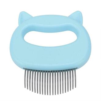 Huisdier Kat Doghair Remover Massage Kam Open Knoop Borstel Huisdieren Shell Naald Kam Katten Haar Verlies Reinigingsborstel Grooming Tool blauw