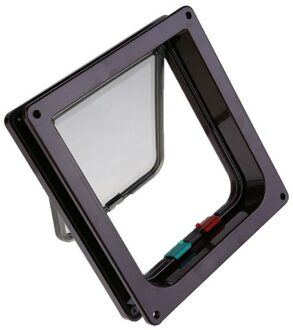 Huisdier Kat En Hond Deur Opening Eenvoudig Te Installeren In En Uit Richting Huisdier Aanpassing Deur Intieme Deur bruin / L