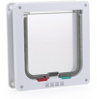 Huisdier Kat En Hond Deur Opening Eenvoudig Te Installeren In En Uit Richting Huisdier Aanpassing Deur Intieme Deur wit / L