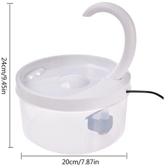 Huisdier Kat Fontein Led Blauw Licht Usb Aangedreven Automatische Water Dispenser Kat Feeder Drinken Filter Huisdier Kat Water Kom Voor katten Honden A met licht