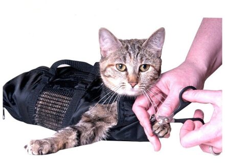 Huisdier Kat Grooming Tas Verstelbare Multifunctionele Kat Wassen Douche Mesh Bag Pet Anti-Kras Bite Nail Trimmen Tas