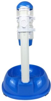 Huisdier Kat Hond Water Drinker Dispenser Voedsel Stand Feeder Schotel Hefbare Water Fles Automatische Fontein Drinker blauw