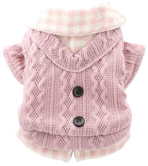 Huisdier Kat Hond Wol Garen Plaid Nep Twee Stuk Tashion Trui Zacht En Comfortabel Warm Hond Kleding Winter P / S