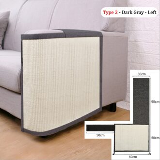 Huisdier Kat Mat Scratcher Afschrikmiddel Anti-Kras Couch Protectors Meubels Sofa Bescherming Pads Scratch Guards Pet Cat Product type-2 D-grijs-links