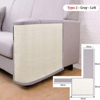 Huisdier Kat Mat Scratcher Afschrikmiddel Anti-Kras Couch Protectors Meubels Sofa Bescherming Pads Scratch Guards Pet Cat Product type-2 grijs-links