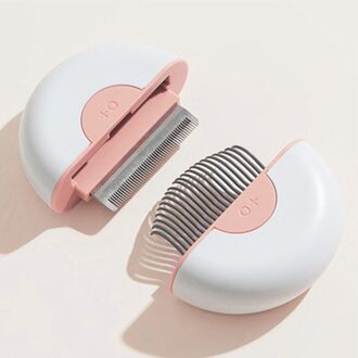 Huisdier Kat Ontharing Kint Open Massage Kam Creatieve 2 In 1 Ronde 2Pcs Ge-Mini Huisdier Kam kort HAIR A