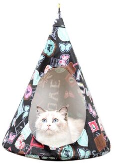 Huisdier Kat Opknoping Nest Tapered Huisdier Nest Hangmat Opknoping Kooi Zwart