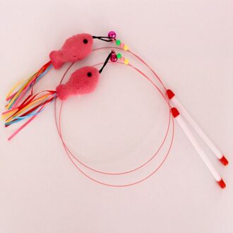 Huisdier Kat Teaser Speelgoed Cat Catcher Teaser Stok Kat Interactieve Speelgoed Met Staaldraad Kleine Vis Met Klokken