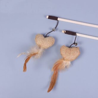 Huisdier Kat Teaser Speelgoed Veer Linnen Wand Cat Catcher Teaser Stok Kat Interactief Speelgoed Houten Staaf Muis Speelgoed Met Mini bell 7