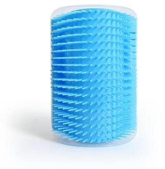 Huisdier Kat Zelf Groomer Met Catnip Grooming Tool Ontharing Borstel Kam Voor Katten Haar Verlies Trimmen Hond Kat Massage apparaat meer blauw