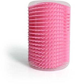 Huisdier Kat Zelf Groomer Met Catnip Grooming Tool Ontharing Borstel Kam Voor Katten Haar Verlies Trimmen Hond Kat Massage apparaat Roze