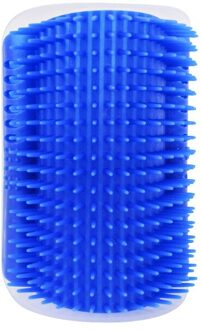 Huisdier Kat Zelf Groomer Voor Kat Grooming Tool Ontharing Kat Borstel Kam Haar Verlies Trimmen Massage Apparaat Met Kattenkruid Blauw