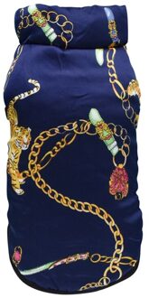 Huisdier Kleding Hond Kleren Herfst Winter Hond Jas Katoen Hond Kleding Winter Vest Blauw Warme Jassen Voor Kleine Medium honden. L / L