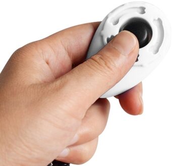 Huisdier Kleine Draagbare Geluid Trainer Training Supplies Dog Training Clicker En Polsband wit