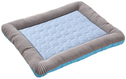 Huisdier Koeling Pad Hond Koeling Zomer Slaapmat Katten Cooling Deken Ijs Zijde Puppy Slapen Matras Kat Bed Huisdier Kussen pad Blauw / M 55x45cm