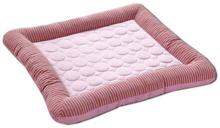 Huisdier Koeling Pad Hond Koeling Zomer Slaapmat Katten Cooling Deken Ijs Zijde Puppy Slapen Matras Kat Bed Huisdier Kussen pad Roze / L 76x58cm
