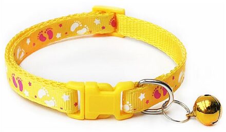 Huisdier Kraag Aanpassing Riem Verstelbare Pet Printing Kraag Goede Kat Halsband Huisdier Nek Ring Huisdier Nekkoord Mode geel