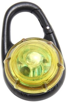 Huisdier Kraag Sleutelhanger Light Glow Hanger Hond Veiligheid Flashing Blinker Pet Dog LED waterbestendig Night Lights Gesp Speelgoed Geel