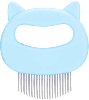 Huisdier Massag Removal Kam Shell Vormige Handvat Pet Grooming Massage Tool Verwijder Losse Haren Voor Katten Huisdier Blauw