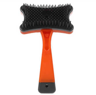 Huisdier Massag Removal Kam Shell Vormige Handvat Pet Grooming Massage Tool Verwijder Losse Haren Voor Katten Huisdier Oranje