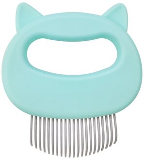 Huisdier Massage Borstel Shell Vormige Handvat Pet Grooming Massage Tool Te Verwijderen Losse Haren Alleen Voor Katten groen
