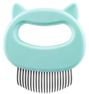 Huisdier Massage Kam Huisdier Ontharing Masseren Shell Kam Pet Hair Remover Kat Hond Verzorgen Borstel licht groen