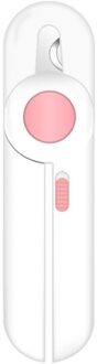Huisdier Nagelknipper Schaar Pet Hond Kat Nail Toe Claw Clippers Schaar Led Licht Nagels Trimmer Voor Honden Grooming Tool levert roze