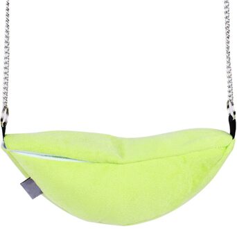 Huisdier Nest Warm Hamster Hangmat Voor Knaagdieren Kleine Dier Cavia Fret Pluche Katoen Nesten Met Cover Huisdieren Levert 20x6.5CM groen
