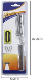 Huisdier Ontharing Borstel Handleiding Scheermes En Kam Voor Trimmen Kat En Hond Haar Reiniging En Verzorging Met 2 Bladen