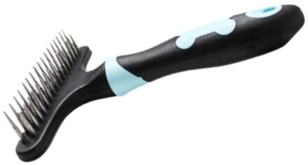 Huisdier Ontharing Kam Hond Korte Medium Haar Borstel Handvat Borstel Accessoires Kam Voor Zorg Katten Kammen Grooming gereedschap Blauw