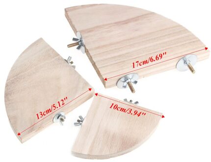 Huisdier Papegaai Houten Platform Stand Rack Speelgoed Hamster Zitstokken Voor Vogelkooi X7JE 10cm