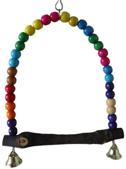 Huisdier Papegaaien Vogels Stand Bar Chew Toy Swing Vogel Benodigdheden Houten Kraal Ladder Kooi Bars Verhoogde Station 30 Cm