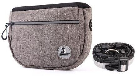 Huisdier Product Huisdieren Hond Puppy Gehoorzaamheid Training Treat Bag Feed Aas Voedsel Snack Behandelen Pouch Riem Trekkoord Draagt grijs