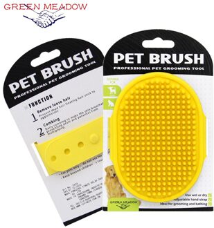 Huisdier Producten Huisdier Bad Massagebrush Massage Kam Hond Bad Glovesmassagegloves Reinigingsproducten geel