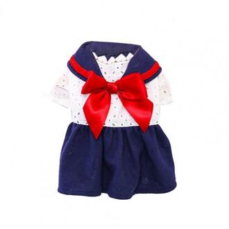 Huisdier Rok Ronde Hals Pricess Kostuum Rode Strik Huisdier Rok Voor Honden Zomer Huisdier Kleding Dot Hond Rok Voor Honden rok Zomer XS