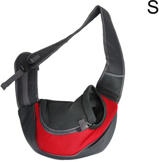 Huisdier Rugzak Outdoor Reizen Mesh Oxford Sling Schoudertas Ademend En Comfortabel Tote Pouch Dog Carriers & Tassen rood S